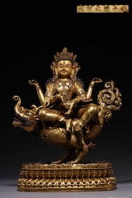 A Chinese Gilt Bronze Figure of Buddha