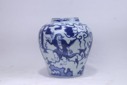 A Chinese Blue and White Porcelain Jar