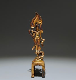 A Chinese Gilt Bronze Figure of Buddha