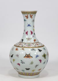 A Chinese Famille-Rose Porcelain Vase
