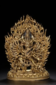 A Chinese Gilt Bronze Figure of Buddha