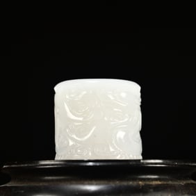 A Chinese Carved Jade Ring