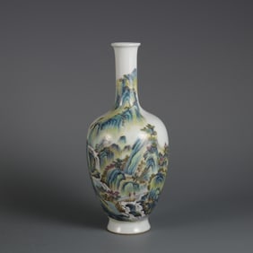 A Chinese Famille-Rose Porcelain Vase