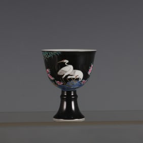 A Chinese Famille-Rose Porcelain Stem-Cup