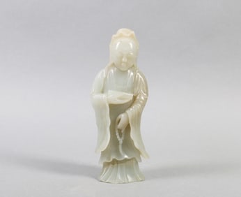 A Chinese Carved Jade Figure Decoration