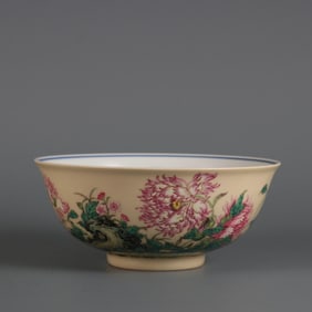 A Chinese Enamel Glazed Porcelain Bowl Blue and White Inside