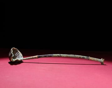 A Chinese Carved Agate Spoon