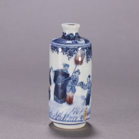 A Chinese Blue and White Porcelain Snuff Bottle