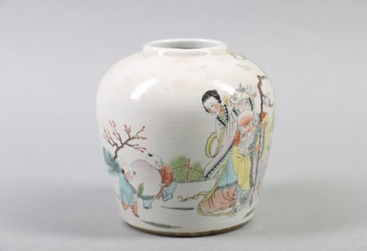 A Chinese Famille-Rose Porcelain Jar of Figures Story