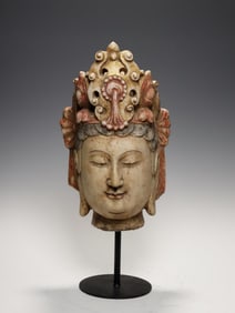 A Chinese Carved Jade Buddha Top