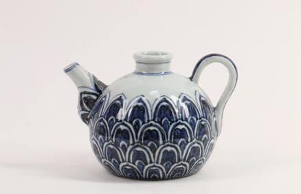 A Chinese Blue and White Porcelain Tea Pot(No Lid)