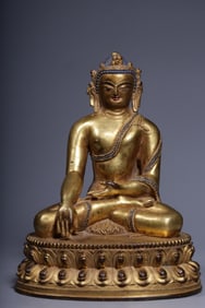 A Chinese Gilt Bronze Figure of Buddha