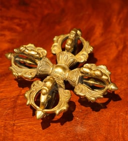 A Chinese Gilt Bronze Buddhist Instrument