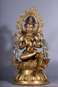 A Chinese Gilt Bronze Figure of Buddha