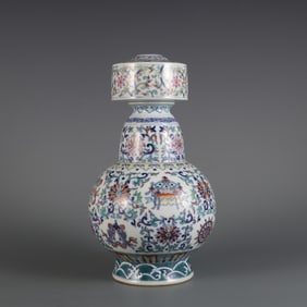 A Chinese Dou-Cai Glazed Porcelain Vase