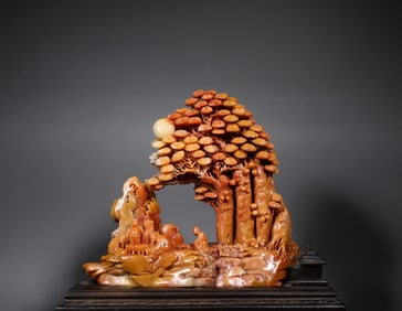 A Chinese Carved Stone Decoration