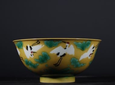 A Chinese San-Cai Glazed Porcelain Bowl