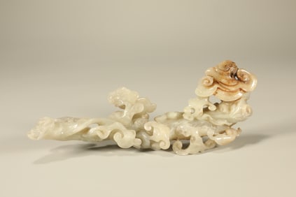 A Chinese Carved Jade Ruyi