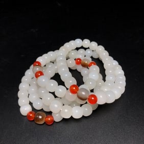 A Chinese Carved Jade Necklace