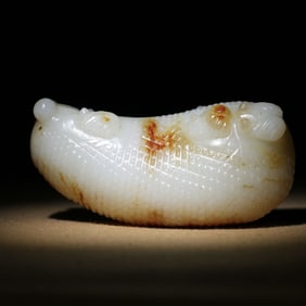 A Chinese Carved Jade Cicada Statuette