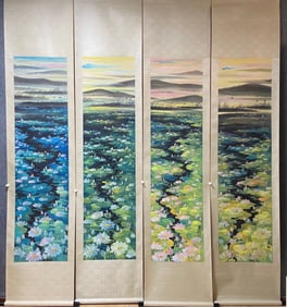 A Set of Four Chinese Scroll Painting