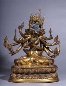 A Chinese Gilt Bronze Figure of Buddha