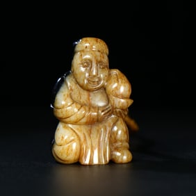 A Chinese Carved Jade Figure of Boy