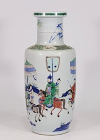 A Chinese Wu-Cai Glazed Porcelain Vase