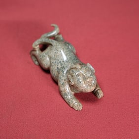 A Chinese Carved Jade Rat Statuette