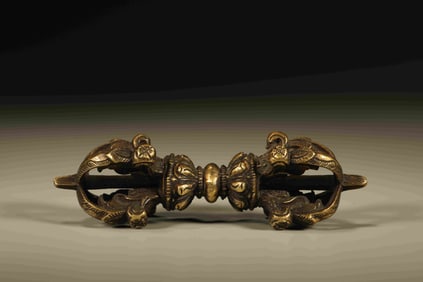 A Chinese Gilt Bronze Instrument