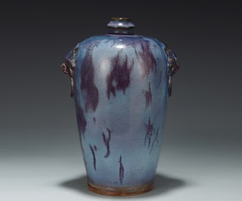 A Chinese Jun-Type Glazed Porcelain Vase