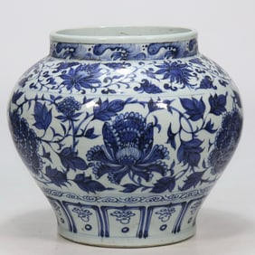 A Chinese Blue and White Porcelain Jar