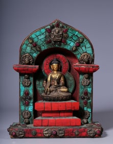 A Chinese Gilt Bronze Figure of Buddha