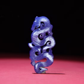 A Chinese Carved Jade Dragon Pendant