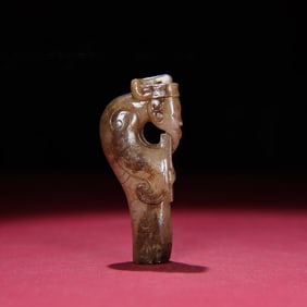 A Chinese Carved Jade Figure of Officer