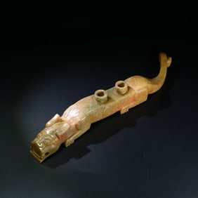 A Chinese Carved Jade Tiger Statuette
