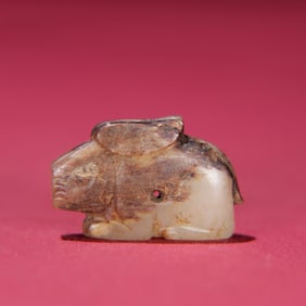 A Chinese Carved Jade Rabbit Pendant