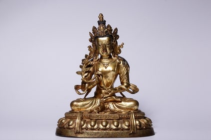 A Chinese Gilt Bronze Figure of Buddha