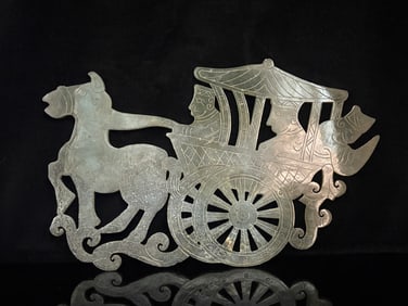 A Chinese Carved Jade Carriage Pendant