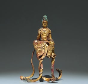 A Chinese Gilt Bronze Figure of Buddha