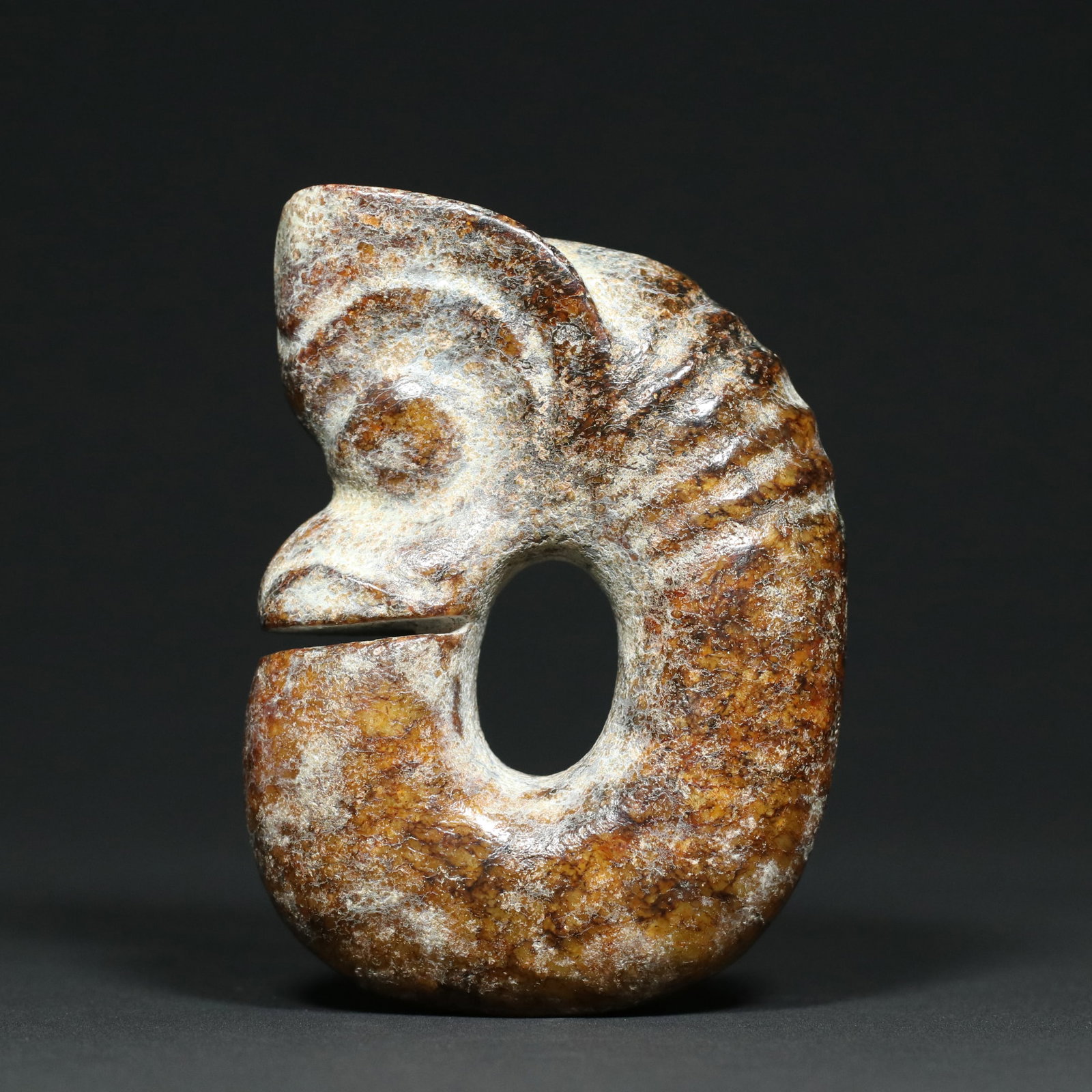 A Chinese Carved Jade Dragon Pendant