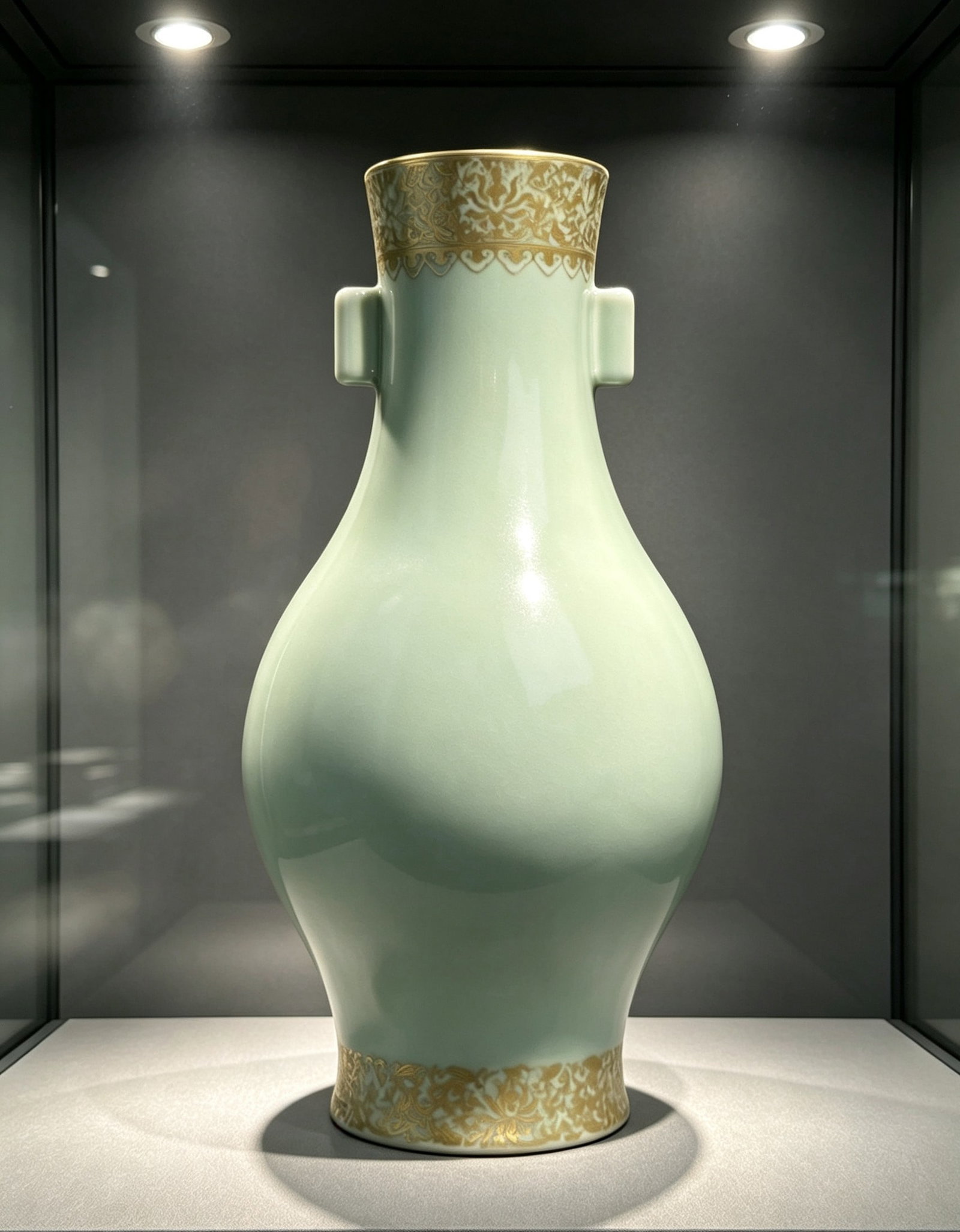 A Chinese Celadon Glazed Porcelain Vase (1 of 9)