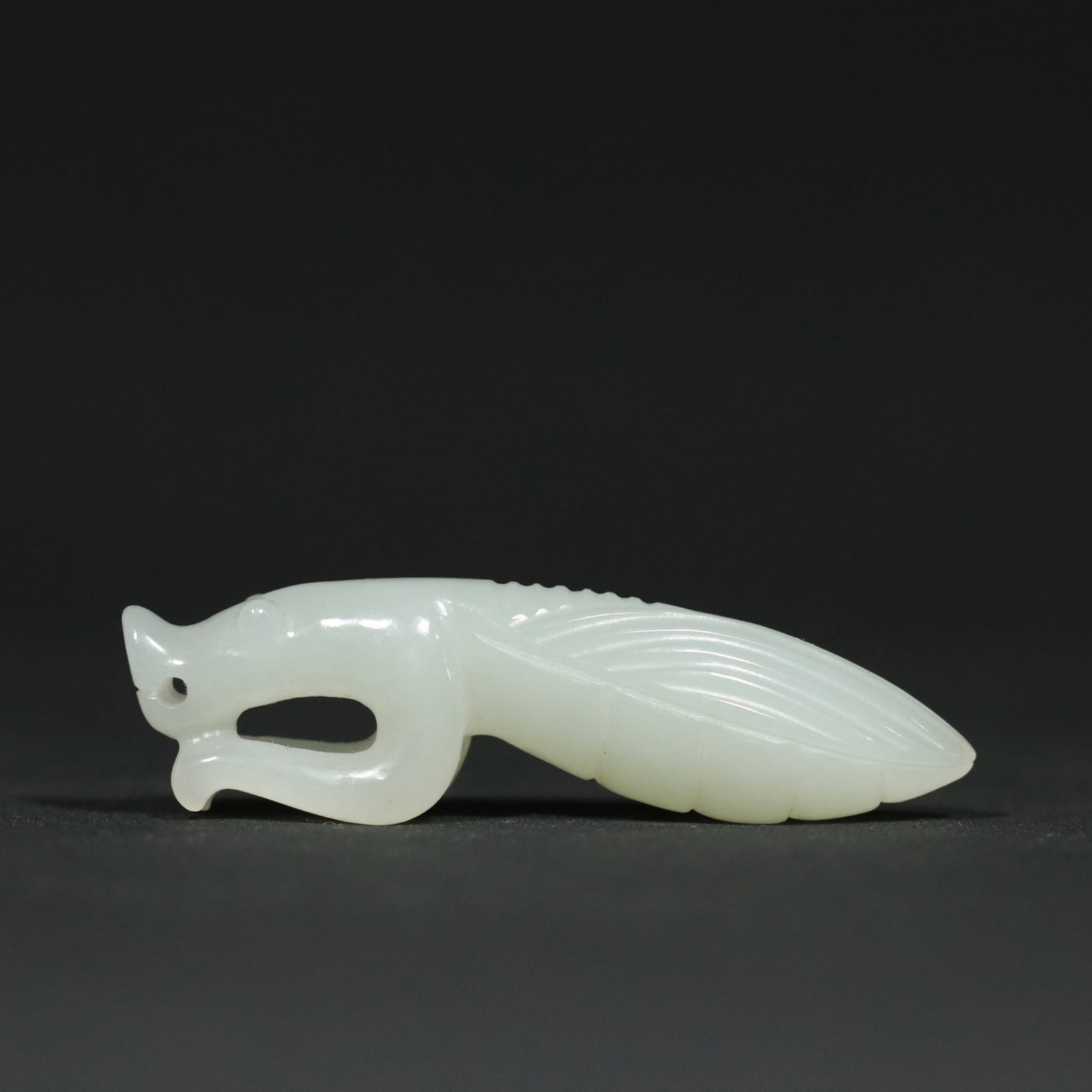 A Chinese Carved Jade Praying Mantis Statuette