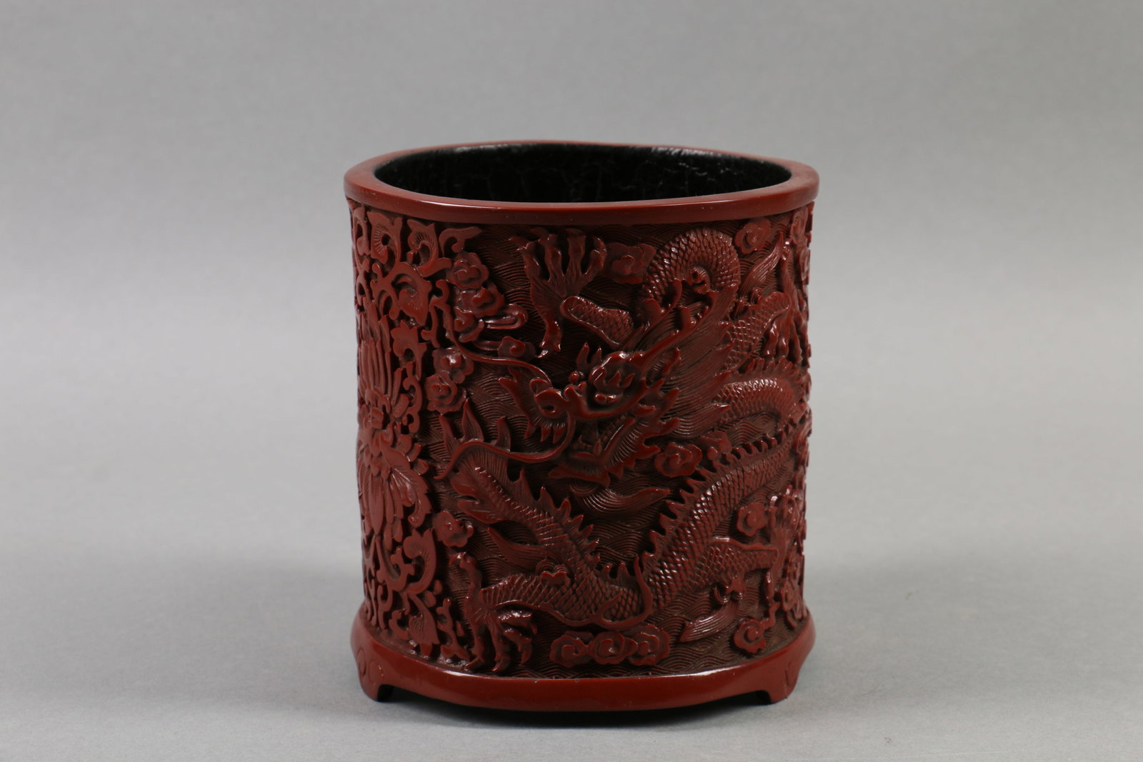 A Chinese Carved Lacquer Brush Pot (1 of 7)