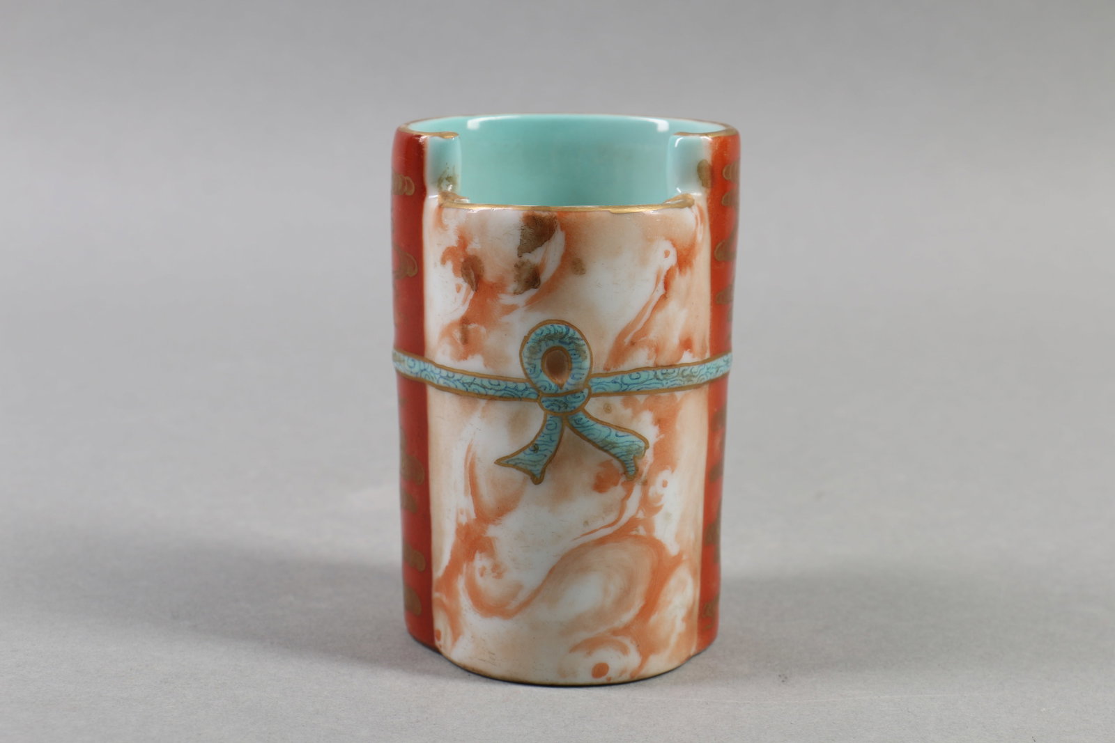 A Chinese Famille-Rose Porcelain Brush Pot (1 of 6)