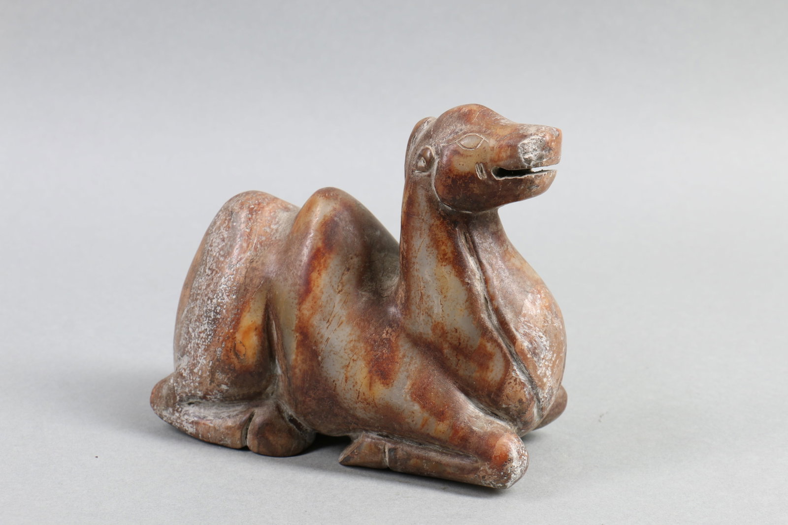 A Chinese Carved Jade Decoration of Camel (1 of 8)