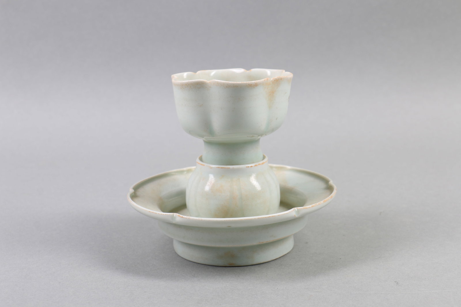 A Chinese Glazed Porcelain Cup and Base (1 of 7)
