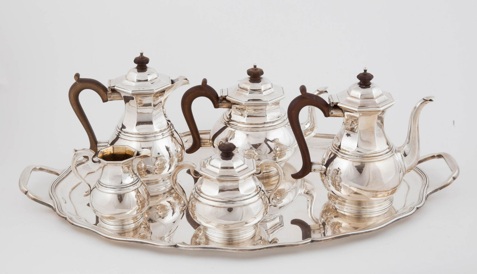 Mappin & Web Very Fine Sterling Silver Five-piece Tea (1 of 4)
