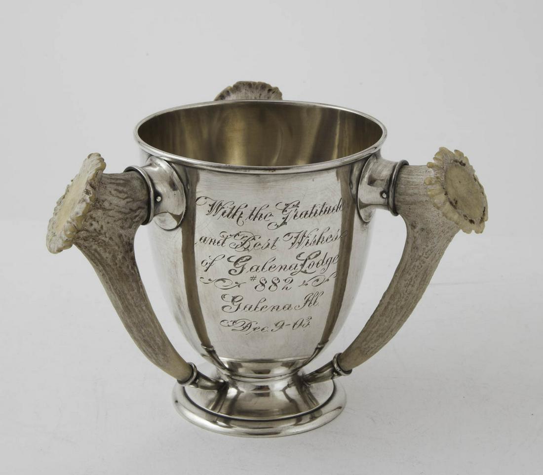 Gorham Sterling Horn Handled Trophy (1 of 4)