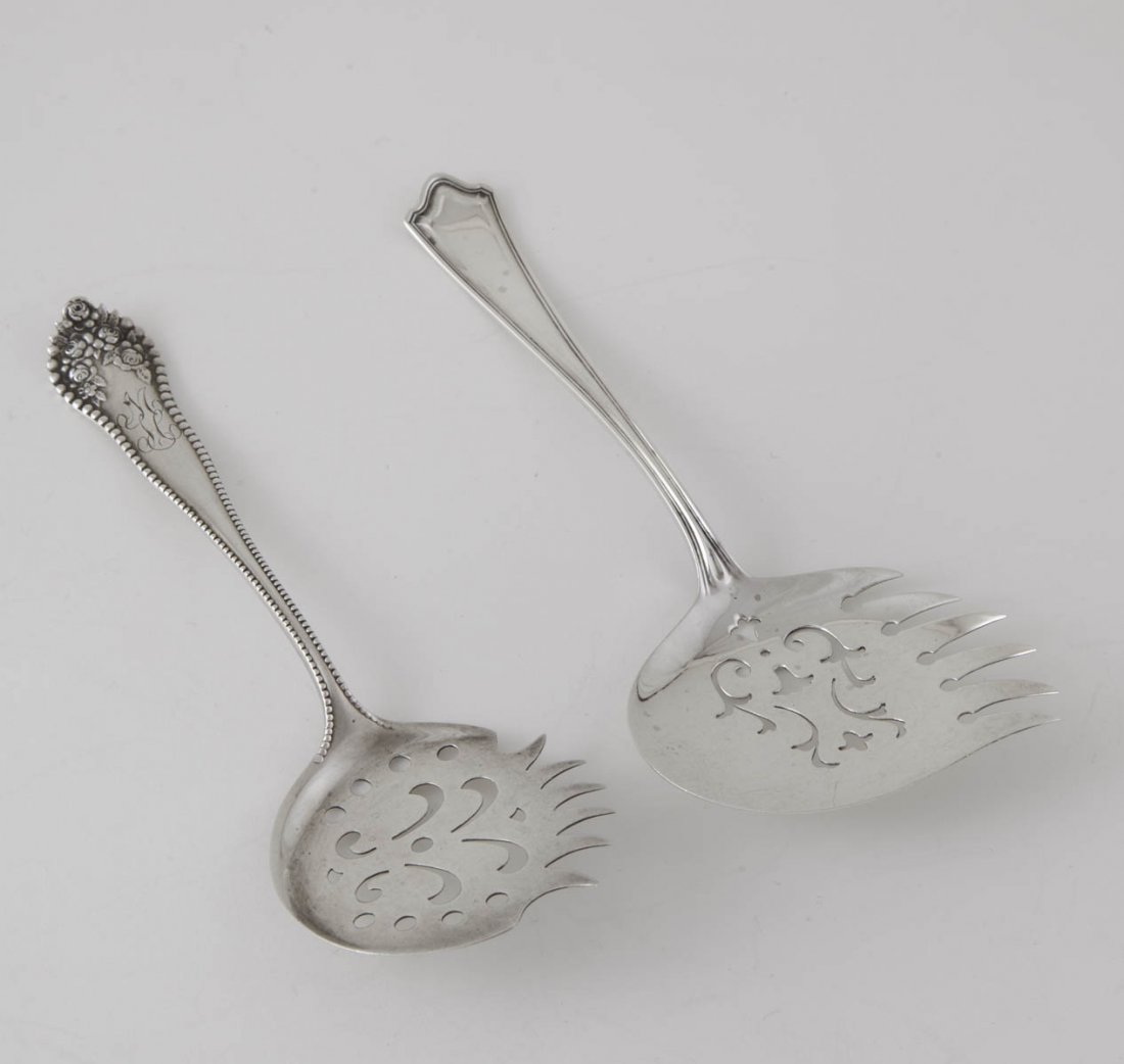 Two American Sterling Cucumber servers,  Lancaster Rose (1 of 3)
